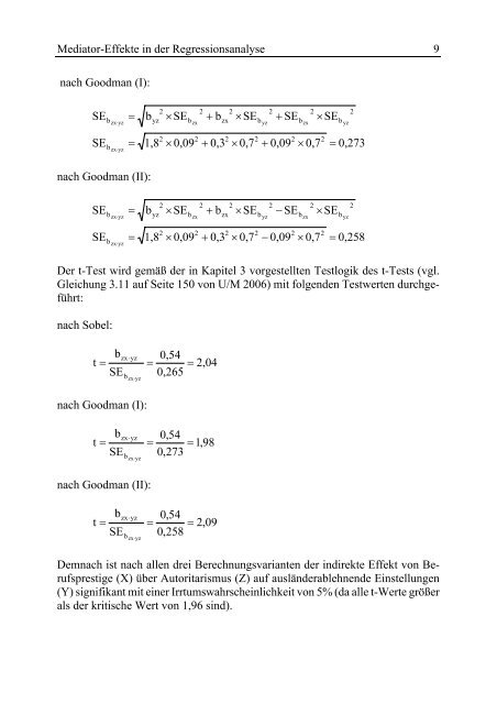 Mediator-Effekte in der Regressionsanalyse - UniversitÃ¤t Stuttgart