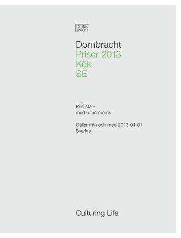 Dornbracht - Prislista kÃƒÂ¶k PDF, 4 MB