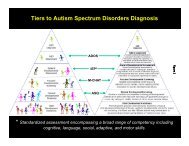 Tiers to Autism Spectrum Disorders Diagnosis - Medical Home