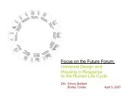 Housing in Response to the Human Life Cycle - Aging and Disability ...