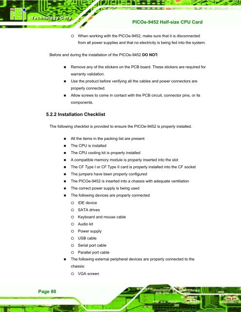 PICOe-9452 User Manual