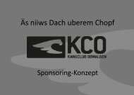 Sponsoring-Konzept - Kanuclub Obwalden