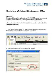 Umstellung VR-Networld-Software auf SEPA