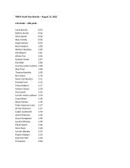 YMCA Youth Run Results â August 13, 2012 4 & Under â 200 yards ...