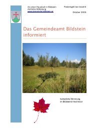 Das Gemeindeamt Bildstein informiert - Gemeindearchiv Bildstein