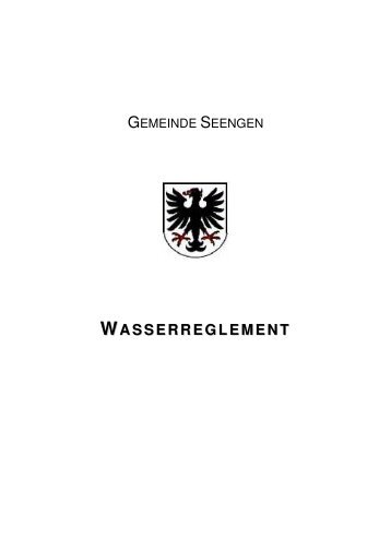 WASSERREGLEMENT - Seengen