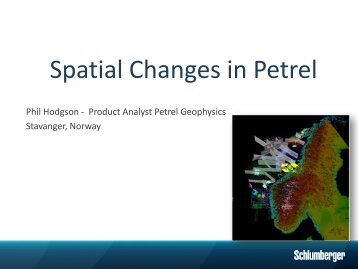 Spatial changes in Petrel - Ocean