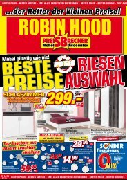 ...der Retter der kleinen Preise! -  Robin Hood SB-Möbelmarkt in ...