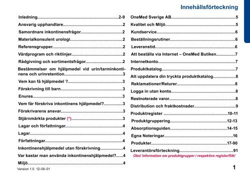 TreklÃ¶verns produktkatalog - OneMed