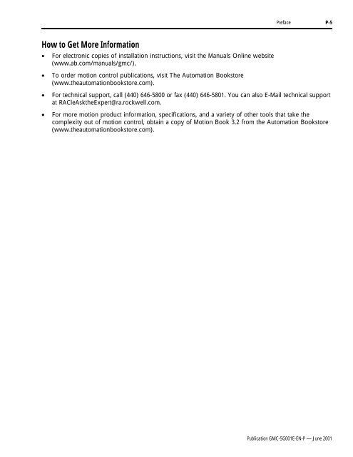 GMC-SG001E-EN-P-JUN01 Motion Control Selection Guide