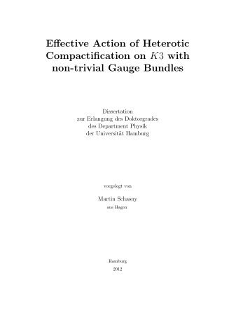 Effective Action of Heterotic Compactification on K3 with non ... - Desy
