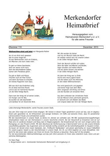 aktueller Heimatbrief - Stadt Merkendorf