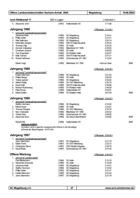 2.Abschnitt (PDF) - SchwimmSportVereinigung 70 Halle-Neustadt e. V.