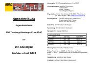 Ausschreibung Kartslalom - SFG Trostberg