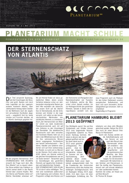 PLANETARIUM MAcHT ScHULE - Planetarium Hamburg