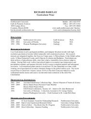 RICHARD BARCLAY Curriculum Vitae - Department of Earth and ...