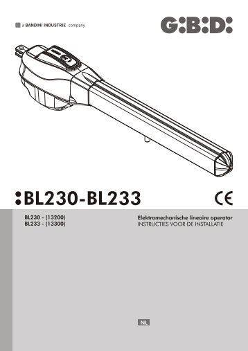 Technische handleiding Meka BL 230 - GiBiDi