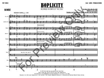 Boplicity - Score.mus - JW Pepper