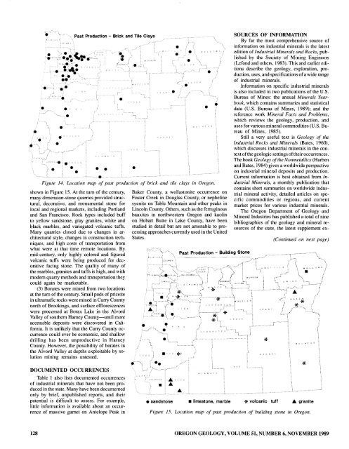 Ore Bin / Oregon Geology magazine / journal - Oregon Department ...