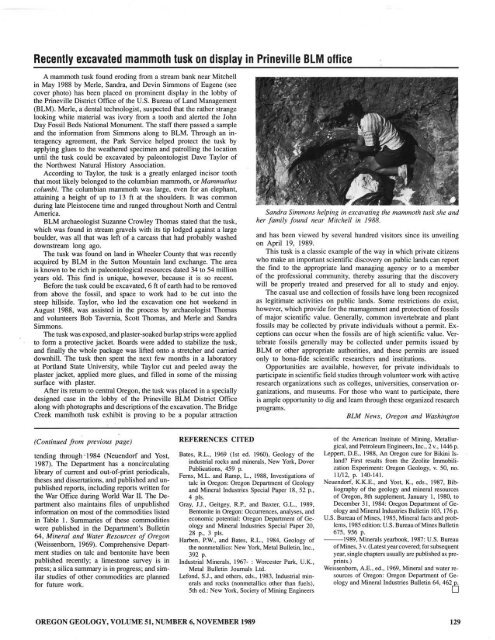 Ore Bin / Oregon Geology magazine / journal - Oregon Department ...