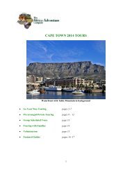 CAPE TOWN 2013 TOURS - The Africa Adventure Company