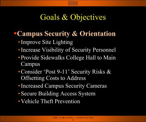 Facilities Master Plan Presentation - William Paterson University