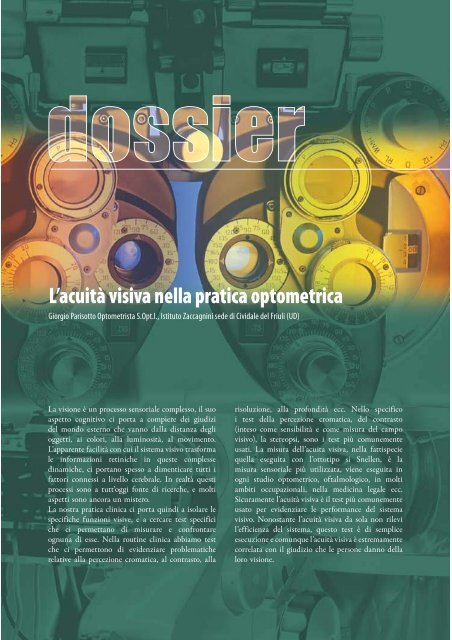 L'acuitÃ  visiva nella pratica optometrica - PO Professional Optometry