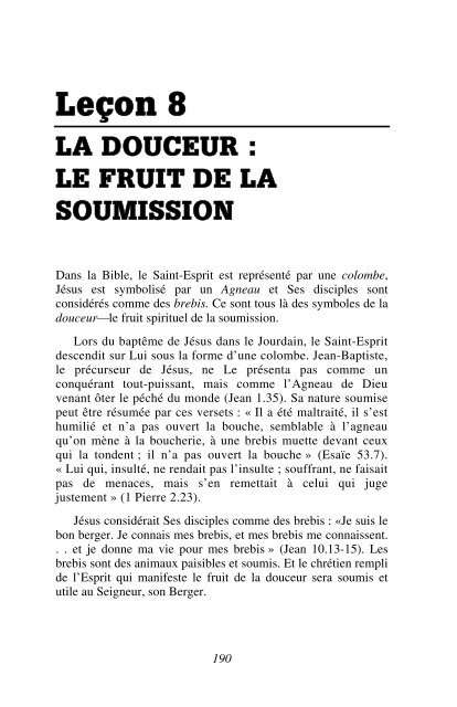 LeÃ§on 8 : La douceur