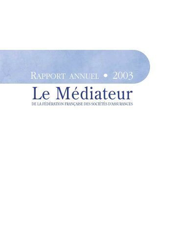 Rapport annuel 2003 - FFSA