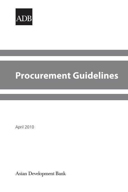 Procurement Guidelines