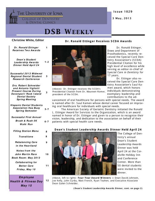 3 May.pub - University of Iowa College of Dentistry