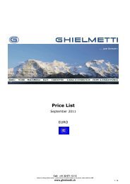 Price list GHIELMETTI September 2011-e-EURO