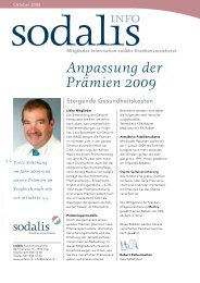 Mitgliederinfo Oktober 2008 - Sodalis Krankenversicherer