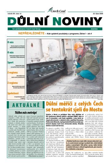 DÃ…Â¯lnÃƒÂ­ noviny roÃ„ÂnÃƒÂ­k XII Ã„ÂÃƒÂ­slo 19 - Czech Coal