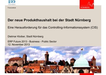 Der neue Produkthaushalt bei der Stadt Nürnberg