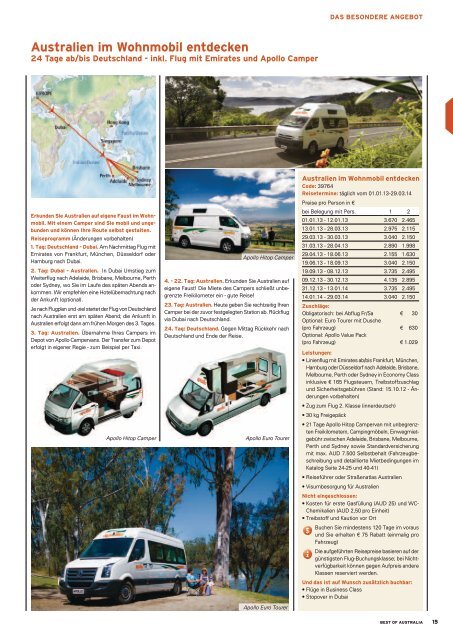 australien - Southern Cross Tours