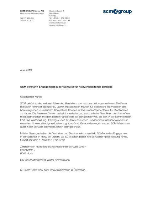 Scm Group Etienne Ag Holz