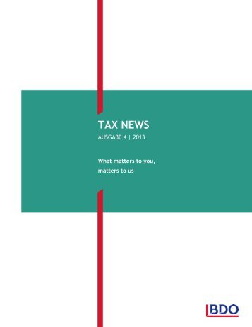 TAX NEWS - BDO Austria GmbH