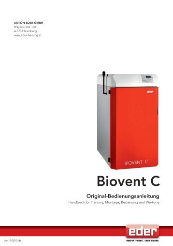 Bedienungsanleitung Biovent C - Eder