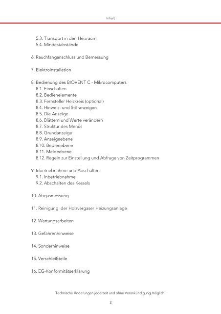 Bedienungsanleitung Biovent C - Eder