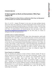 Im Spannungsfeld von Recht und Kommunikation ... - Ecker & Partner