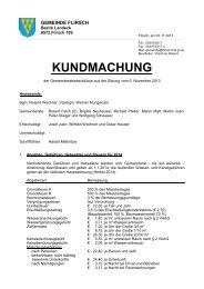 Gemeinderatssitzung 06.11.2013 - Gemeinde Flirsch