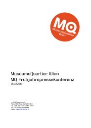 MuseumsQuartier Wien MQ Frühjahrspressekonferenz