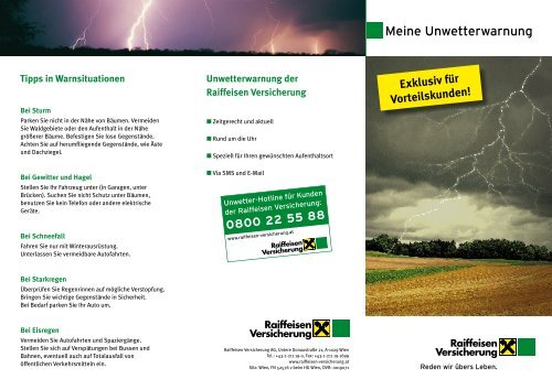 Meine Unwetterwarnung - Raiffeisen Versicherung