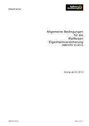 Versicherungsbedingungen Eigenheim - Raiffeisen Versicherung