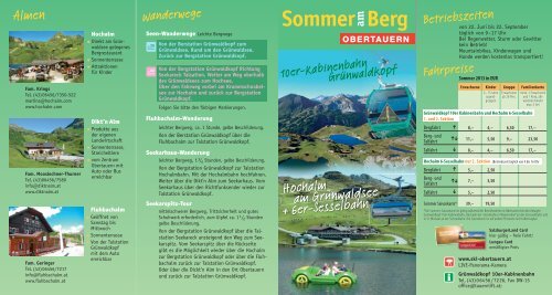 Sommerprospekt download - Obertauern