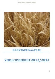 Versuchsbericht 2013 - Kärntner Saatbau