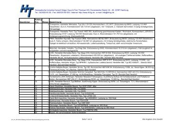 26, 22397 Hamburg Tel.: 040/525 60 50 - HT Hanseatische Industrie ...