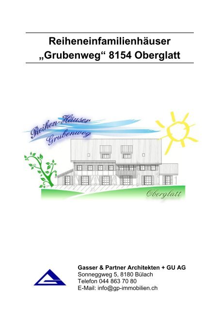 Reiheneinfamilienhäuser „Grubenweg“ 8154 ... - GP-Immobilien.ch