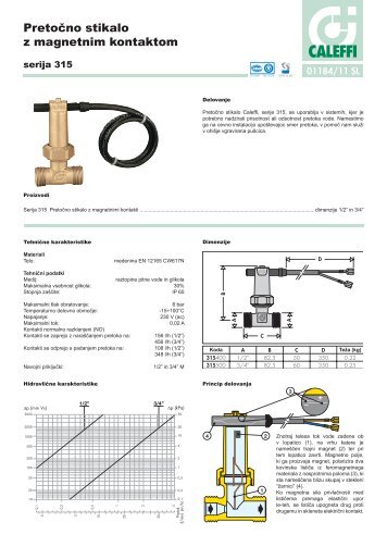 PretoÄno stikalo z magnetnim kontaktom - Caleffi